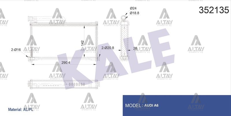 Audi A6 Kalorifer Radyatörü 2004-2011
